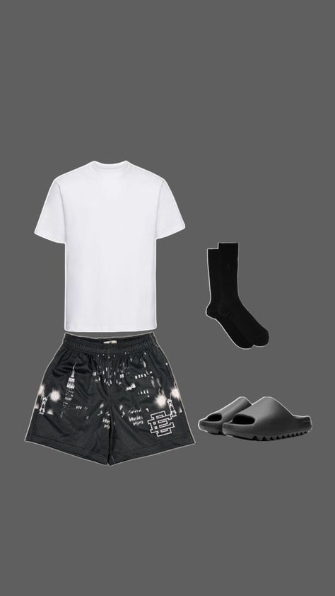 Boys Fashion Aesthetic, Yeezy Slides Outfit, Guys Fashion Swag, Summer Swag Outfits, Swag Hats, Slides Outfit, Fall Streetwear, Cute Nike Outfits, Black Men Fashion Swag