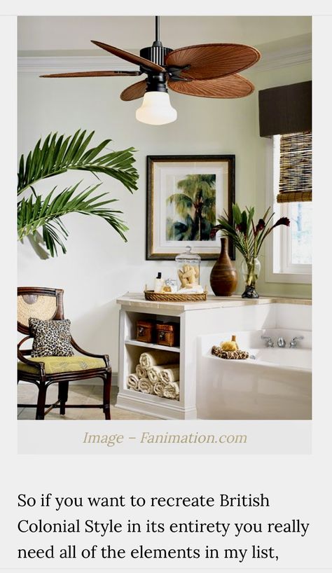 Tropical British Colonial, Tropical Interiors, British Colonial Decor, Tropical Interior, Colonial Interior, Popular Interior Design, British Colonial Style, Colonial Design, Tropical Home Decor