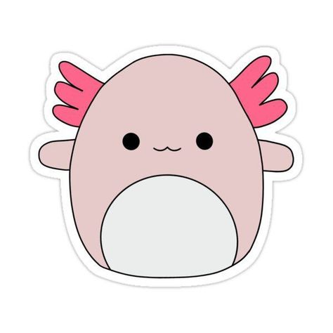 This picture is a axelotl Squishmallow sticker! Axolotl Squishmallow, Tiny Drawings, Squish Mallow, Squish Mallows, Squish Mellow, Preppy Stickers, Homemade Stickers, Cute Laptop Stickers, Cute Animal Drawings Kawaii