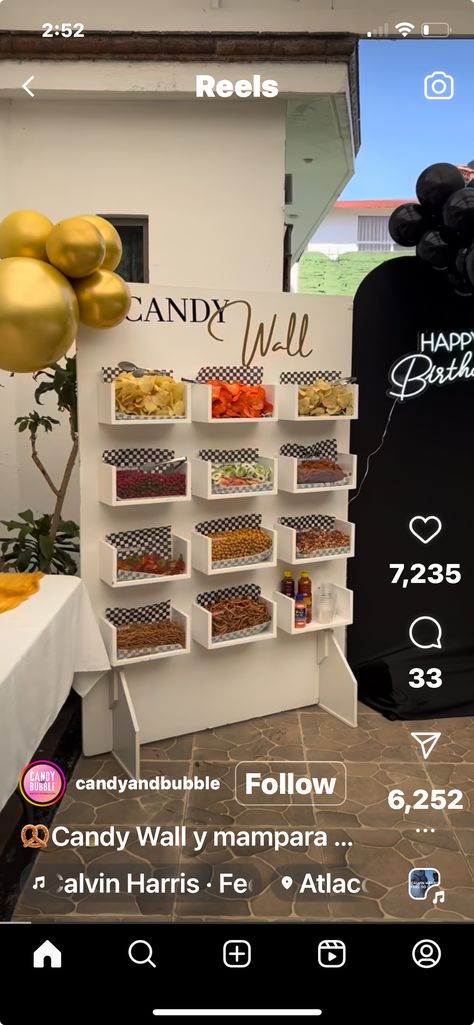 Candy Wall Dispenser, Candy Dispenser Wall, Treat Wall, Snack Wall, Candy Wall, Popcorn Buffet, Candy Popcorn, Candy Display, Bar Shelf