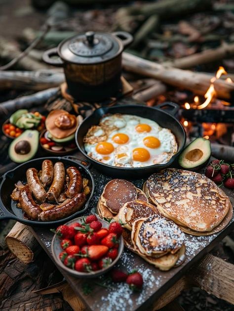 Meals For The Family, Camping Breakfast, Easy Camping Meals, Campfire Food, Outdoor Eating, Fire Cooking, Easy Camping, Camp Cooking, Camping Food