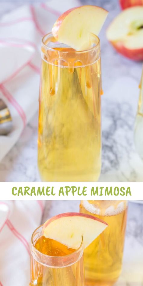 Fall Mimosa Recipe, Fall Cocktail Party, Sweet Brunch, Craft Cocktail Recipe, Fall Brunch, Vanilla Milkshake, Mimosa Recipe, Apple Cider Caramels, Brunch Drinks