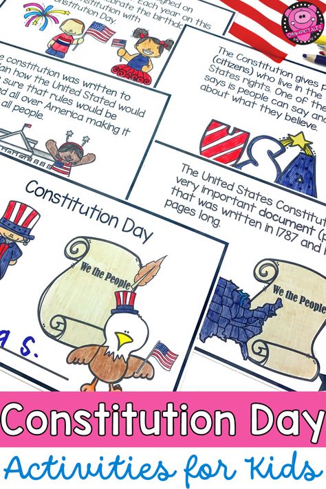 Constitution For Kids, Constitution Day Activities, Constitution Activities, September Crafts, 3rd Grade Social Studies, Economics Lessons, Constitution Day, Map Skills, Geography Lessons