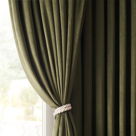 Amazon.com: Topfinel Green Curtains 96 Inches Long for Living Room,Black Out Back Tab Rich Fluff Velvet Curtains Luxury Retro Home Decor Drapes for Bedroom,8FT,52x96 Inch Length,Olive Green : Home & Kitchen Olive Green Curtains Living Room, Green Curtains Living Room, Olive Green Curtains, Curtains Luxury, Drapes For Bedroom, Living Room Black, Green Curtains, Room Black, Velvet Curtains