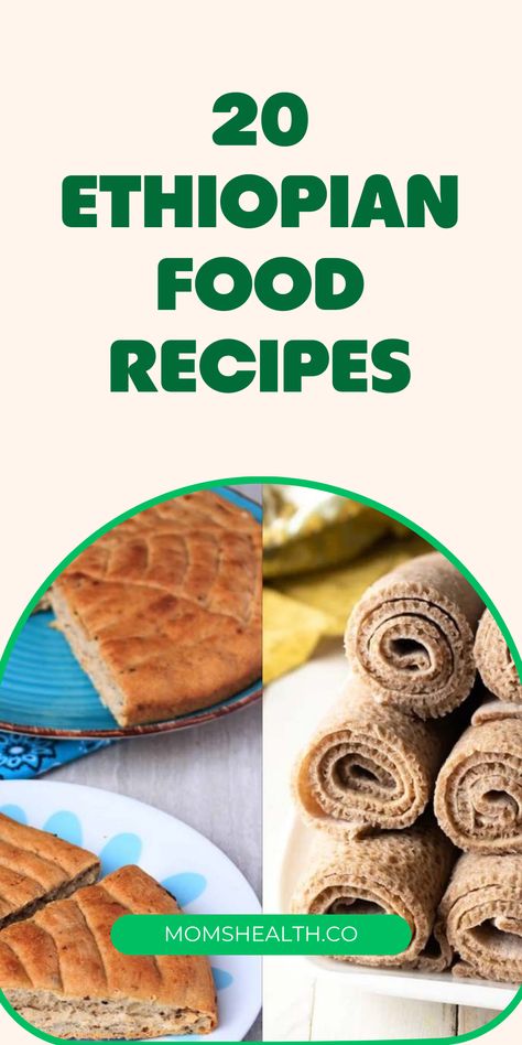 A collection of vibrant Ethiopian food recipes featuring 20 must-include dishes that showcase authentic flavors and culinary traditions, perfect for food enthusiasts. Ethiopian Food Recipes, Ethiopian Recipes, Injera Bread, Berbere Spice, Spicy Stew, Ethiopian Cuisine, Spiced Butter, Ethiopian Coffee, Savory Meals