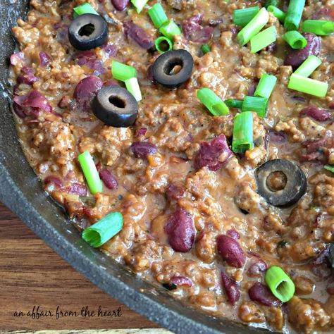 Hot Beef & Bean Dip Dip For Fritos, Good Dip Recipes, Hot Beef, Beans And Cheese, Fritos Corn Chips, Best Dip Recipes, Chili Dip, Red Kidney Beans, Bean Chili