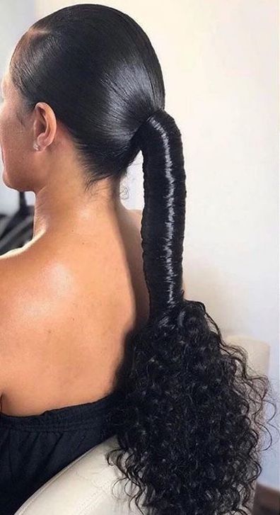 Ponytail Ideas For Black Women, Ponytails Hairstyles, Cabello Afro Natural, Flattering Hairstyles, Weave Ponytail Hairstyles, Sleek Ponytail Hairstyles, Black Ponytail Hairstyles, Long Hairstyle, Stunning Hairstyles