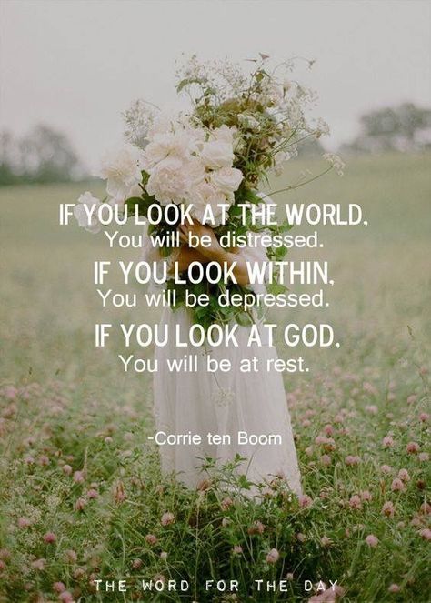 Corrie Ten Boom Quotes, Christian Quotes Images, Corrie Ten Boom, Gods Word, Spiritual Inspiration, Verse Quotes, Bible Verses Quotes, Look At You, Christian Life