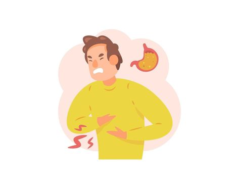 illustration of a man feeling pain in his stomach. stomach ache. Gastroesophageal reflux disease or GERD. acid reflux or ulcer. problems with the stomach or digestive system. health. flat style Stomachache, Stomach Ulcers, Reflux Disease, Stomach Problems, Stomach Ache, Stomach Pain, Acid Reflux, Cityscape Photos, Logo Banners