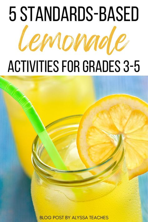 Teaching Summer School Ideas, Third Grade Summer School Activities, 5th Grade Summer Activities, 3rd Grade Activities Fun Summer, Summer School Activities 4th Grade, 3rd Grade Summer School Activities, Lemonade Wars Activities, Lemonade Day Activities, Summer School Ideas