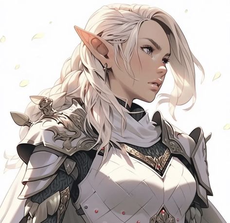 Elf Paladin, Dnd Paladin, Dnd Elves, Viking Character, Half Elf, Female Elf, Elves And Fairies, Dnd Art, Medieval Art