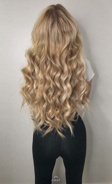 Curled Blonde Hair Long, Mermaid Curls, Long Blond Wave Hair, Long Blonde Crimped Hair, Long Wavy Blonde Hair Beachy Waves, Big Bouncy Curls Long Hair Blonde, Curly Highlights, Long Blond, Large Curls