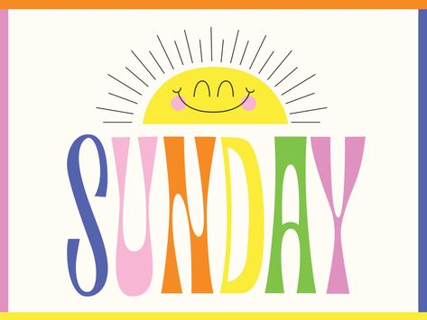 Joy and Sadness by Brett Wilbanks on Dribbble Word Logo Design, Sunday Greetings, Sunday Images, Weekend Quotes, Have An Amazing Day, Sunday Quotes, Amazing Day, Happy Heart, Sunday Funday