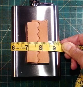 Picture of More Measurements! Leather Flask Cover, Flask Holder, Bottle Of Whiskey, Leatherworking Tools, Glow Forge, Leather Patterns, Leather Tooling Patterns, Leather Flask, Tandy Leather