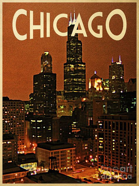 Night Digital Art, Chicago Artwork, 2024 Background, Chicago Movie, Chicago Wall Art, Chicago Poster, Chicago At Night, Chicago Map, Chicago Hotels