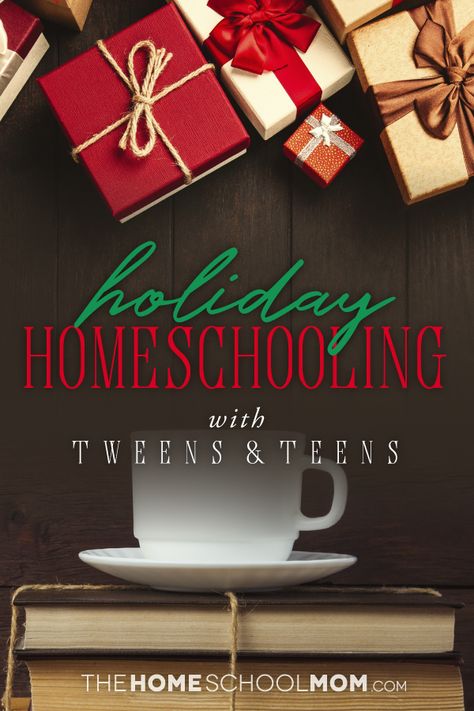 Homeschooling with teens or tweens? Ease into the holiday season with a bit of routine, a dash of enchantment with homeschool Christmas activities, and a big box to pack up things we don’t need until January. #homeschool #thehomeschoolmom Christmas Curriculum, Homeschool Christmas, Study Math, Homeschool Holidays, Homeschool Middle School, Christmas Units, High School Activities, The 12 Days Of Christmas, Holiday Lessons