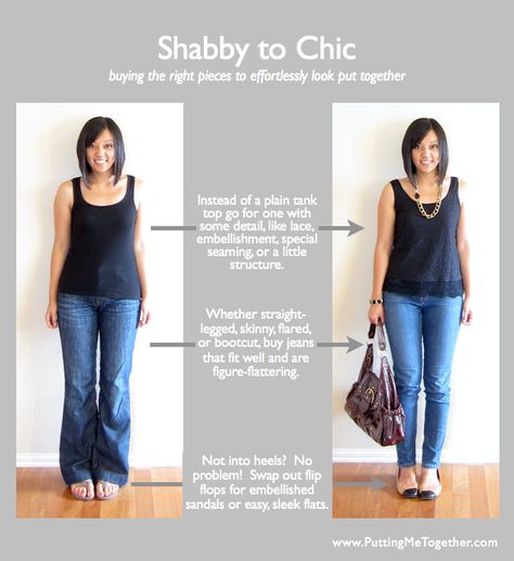 Shabby to Chic - Buying the Right Pieces - Putting Me Together Mode Tips, Look Plus Size, Mode Casual, Looks Style, Mode Inspiration, Outfit Posts, Fashion Sense, Fashion Advice, Summer Dresses For Women