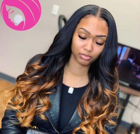 PERFECT❤️🥰 @Dollhouse y’all follow Us ‼️🗣 Ombre Bundles Sew Ins, Ombre Curly Hair, Sew Ins, Christmas Hairstyles, Hair Laid, Ombre Hair Color, Yes Or No, Sew In, Black Girls Hairstyles