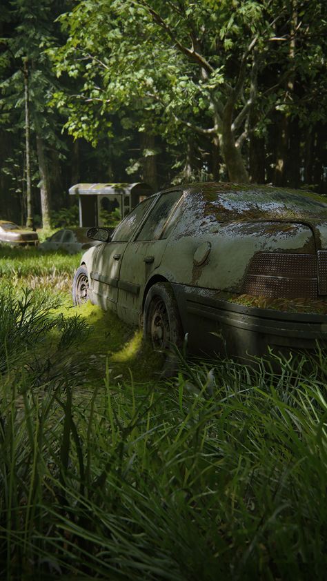 Tlou Scenery, Last Of Us Wallpapers, Spider Car, Nature Reclaiming, Apocalypse Landscape, Phone Essentials, Dystopian Aesthetic, Last Of Us Part 1, Apocalypse World