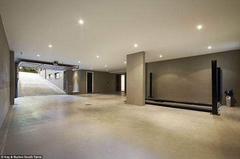 The mansion comes with a huge garage basement parking Luxurious Garage, Huge Garage, Basement Parking, Carport Modern, Plan Garage, Garage Design Interior, Underground Garage, Garage Basement, Luxury Garage