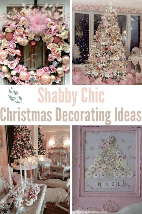 Diy Shabby Chic Christmas, Shabby Chic Christmas Decor, Shabby Chic Xmas, Pink Shabby Chic Christmas, Chic Christmas Tree, Shabby Chic Christmas Decorations, Shabby Chic Ornaments, Shabby Chic Christmas Ornaments, Shabby Chic Christmas Tree