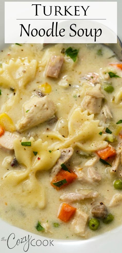 Best Turkey Soup, Easy Turkey Soup, Easy Leftover Turkey Recipes, Turkey Noodle Soup, Leftover Turkey Soup, Turkey Leftovers, Turkey Soup Recipe, Leftover Turkey Recipes, Turkey Soup