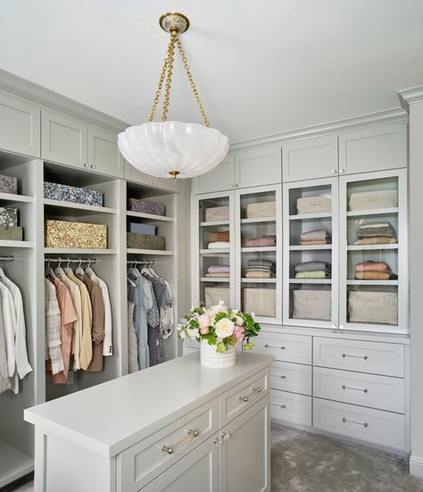 Gray Closet, Master Closet Design, Closet Island, Organized Closet, Dressing Room Closet, Walking Closet, Dream Closet Design, Walk In Closet Design, Closet Design Layout