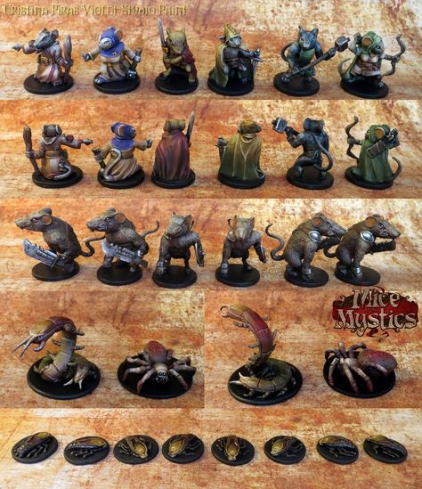 Mice and Mystics Mice And Mystics, Miniatures Painting, Painting Miniatures, Painted Miniatures, Custom Toys, Fantasy Miniatures, Chess Pieces, Fantasy Games, Mini Paintings