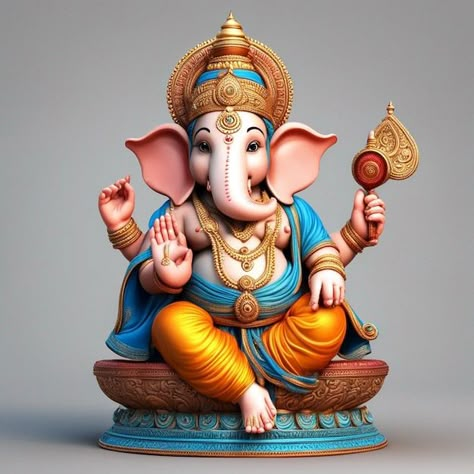 A cute hindu god lord ganesha color full with flowers decoration Ganapati Idol, श्री गणेश, God Ganesh, Ganesha Drawing, God Idols, Shri Ganesh Images, Sai Baba Wallpapers, Ganesh Chaturthi Images, Beautiful Nature Wallpaper Hd