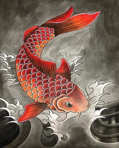 Coy Fish Tattoos, Carp Tattoo, Drawings Photos, Koi Tattoo Design, Coy Fish, Koi Fish Drawing, Skull Sleeve Tattoos, Pyrography Patterns, Koi Art