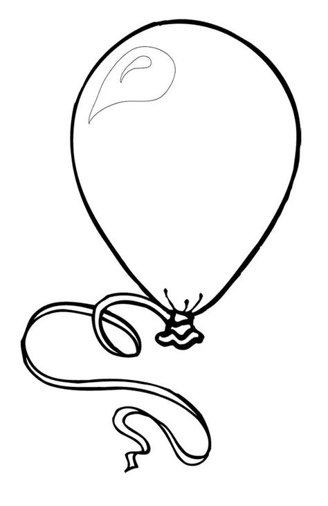 Balloon Coloring Pages - Best Coloring Pages For Kids Balloon Coloring Pages, Happy Birthday Coloring Pages, Balloon Template, New Year Coloring Pages, Holiday Balloons, Balloon Pictures, Birthday Coloring Pages, Preschool Coloring Pages, Balloon Stands