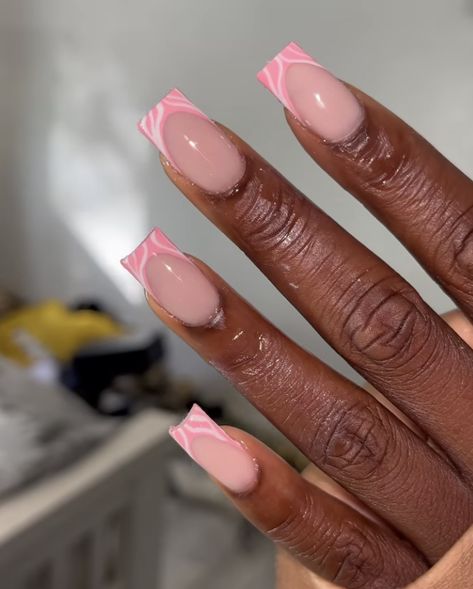 Mail Inspo Summer, Mail Inspo Short, Baby Pink Nails Acrylic, Light Pink Acrylic Nails, Turkey Nails, Pink Tip Nails, Baby Pink Nails, French Tip Acrylic Nails, Work Nails