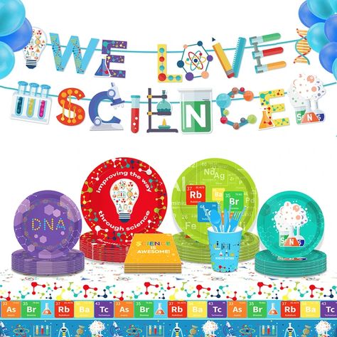 Tableware Sets Plates Napkins Tablecovers Banner | Games Birthday Party Decorations - Disposable Party Tableware - Aliexpress School Cosplay, Disposable Tablecloth, Table Cloth Decorations, Toddler Parties, Science Party, Birthday Plate, Science Themes, Party Table Cloth, Camping Mat