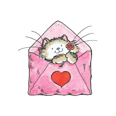 Penny Black Cards Hedgehog, Valentines Animals, Margaret Sherry, Valentines Watercolor, Penny Black Stamps, Pink Envelope, Valentine Stickers, Image Chat, Cool Lettering