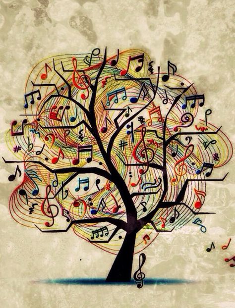 ♫♪  ♪♫♥.....La música es el corazón de la vida. Por ella habla el amor; sin ella… Arte Jazz, Music Tree, Art Musical, Not Musik, Easy Canvas, Musical Art, Music Images, Kids Book, Musical Notes