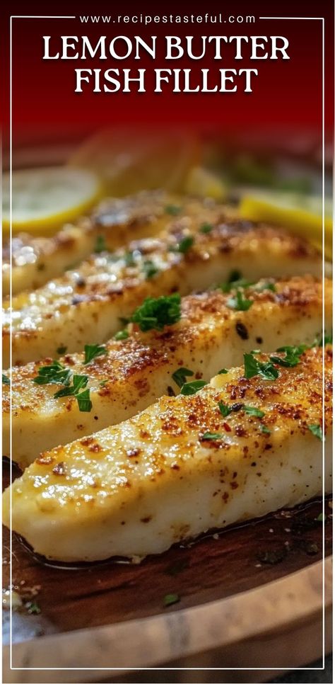 This delightful dish features perfectly seared white fish fillets, complemented by a rich and tangy lemon butter sauce. It's a quick, flavorful meal that’s perfect for any night of the week. Lemon Sauce For Fish, Lemon Butter Fish, Flounder Fish Recipes, Butter Fish, Flounder Recipes, Fish Fillet Recipe, Snapper Fish Recipes, Fish Recipes Baked, Cooking Fish