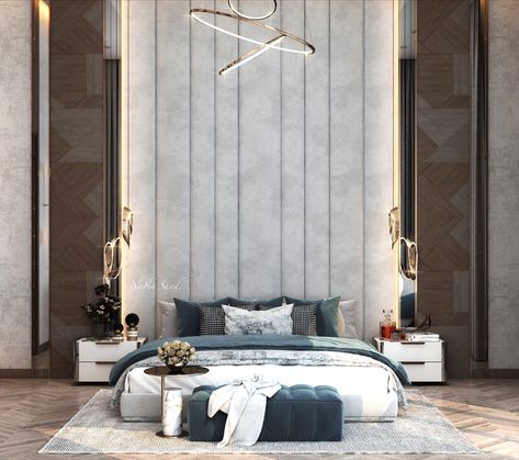 Master bedroom design in kSA on Behance Classic Guest Bedroom, New Classic Bedroom Design, Neoclassic Reception, New Classic Bedroom, Wood House Design, Classic Bedroom Design, Guest Bathroom Design, Guest Bedroom Ideas, Room Video