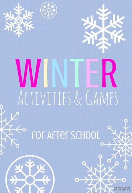 Ideas for January Activities, Crafts and Games for School Ages for After School Fun with Parents After School Club Activities, Games For School, After School Schedule, January Ideas, Winter Classroom Activities, Winter Theme Preschool, January Activities, School Age Activities, After School Care