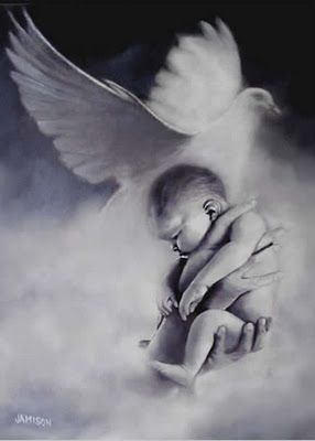 Angel Baby Quotes, Angel Baby Art, Baby Angel Tattoo, Memorial Tattoo Quotes, Quotes Jesus, Angel Babies, Angel Drawing, Mother Art, Unborn Baby