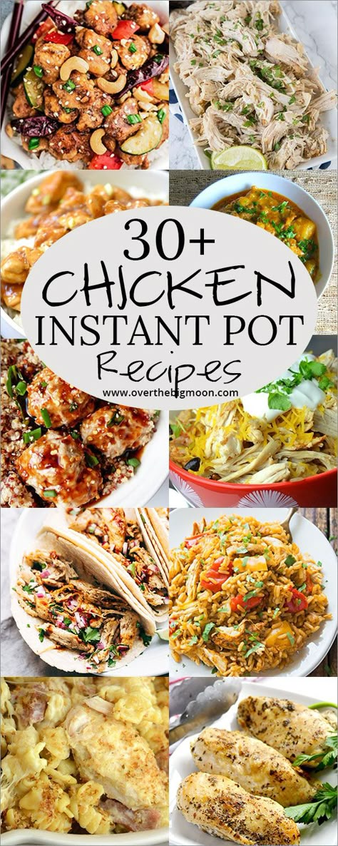 The Instant Pot is a life saver and here are 30+ Chicken Instant Pot Recipes that are so beyond tasty! From overthebigmoon.com! #instantpot #crockpot #quickdinner Inst Pot Recipes, Chicken Instant Pot Recipes, Chicken Instant Pot, Instapot Meals, Electric Pressure Cooker Recipes, Instant Pot Recipe, Diner Recept, Big Moon, Best Instant Pot Recipe