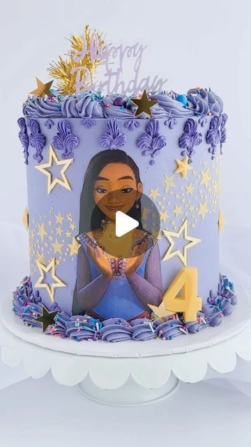 Wish Cake Birthday, Wish Cake Disney, Wish Birthday Cake Disney, Disney Wish Birthday Cake, Wish Party Theme, Wish Birthday Party, Disney Theme Cake, Baptism Cake Girl, Princess Theme Cake