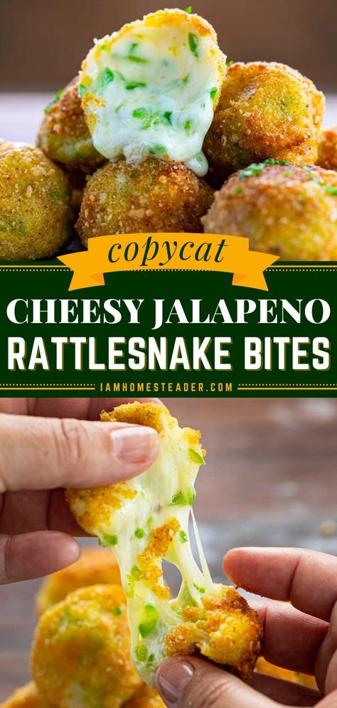 Texas Roadhouse Rattlesnake Bites, Jalapeno Poppers With Sausage, Jalapeno Bites, Small Plates Recipes, Rattlesnake Bites, Cheese Bites Recipe, New Year Food, New Years Appetizers, Jalapeno Peppers