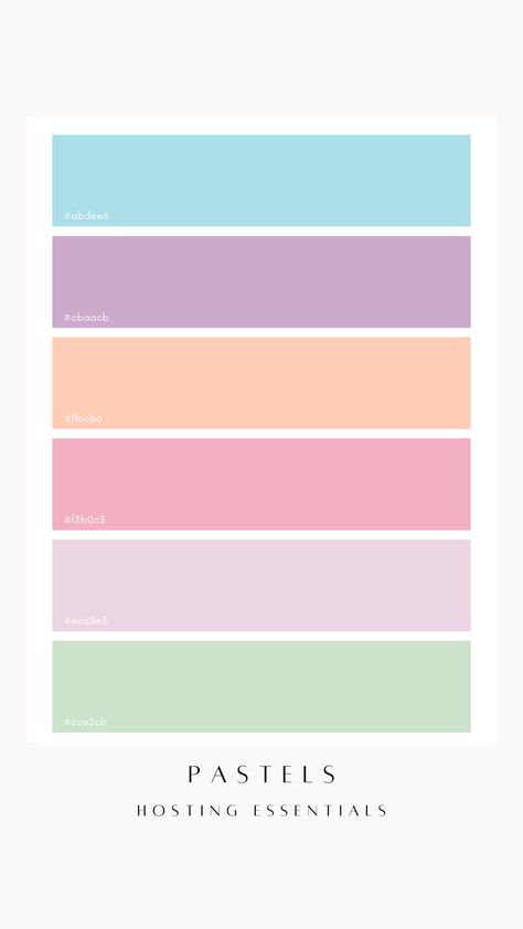 A pastel colour palette, filled with beautiful pinks, greens and purple tones. Use this beautiful colour palette to build a cohesive Canva design. Explore our shop to find professional, 100% customisable Canva templates Bright And Pastel Colour Palette, Pestal Colour Pallette, Pastels Colour Palette, Pastel Purple Colour Palette, Pastel Yellow Colour Palette, Complimentary Colour Palette, Kids Pastel Color Palette, Easter Color Pallet, Bright Pastel Colour Palette