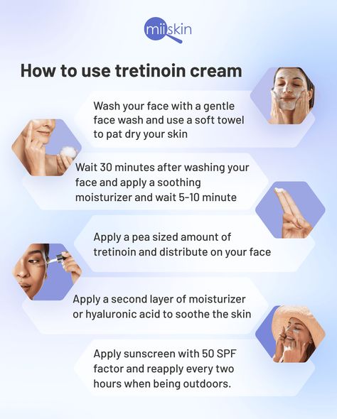 How to use tretinoin: A Dermatologist's guide for proper use Tretinoin Cream, Acne Medicine, Gentle Face Wash, Brown Spots Removal, Skin Dryness, Professional Skin Care Products, Anti Aging Ingredients, Peeling Skin, Skin Routine