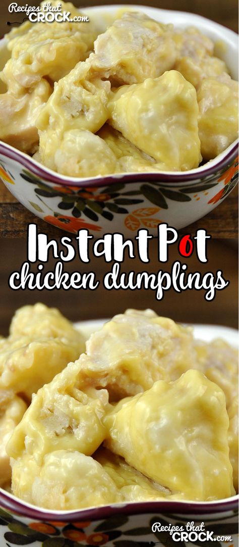 My dear readers, I have an awesome treat for you today! With this Instant Pot Chicken Dumplings recipe, you can have delicious chicken dumplings in a half hour flat! Chicken N Dumplings Instant Pot, Insta Pot Chicken And Dumplings Recipe, Instant Pot Chicken And Dumplings Easy, Instant Pot Chicken And Dumplings, Chicken Dumplings Recipe, Electric Pressure Cooker Recipes, Instant Pot Recipes Chicken, Dumpling Recipe, Easy Instant Pot Recipes