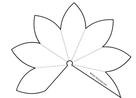 Lily Template, Easter Lily Flower, Paper Lily, Diy Fleur, Paper Flower Garlands, Paper Flower Patterns, Lilly Flower, Flower Cut Out, Easter Lily