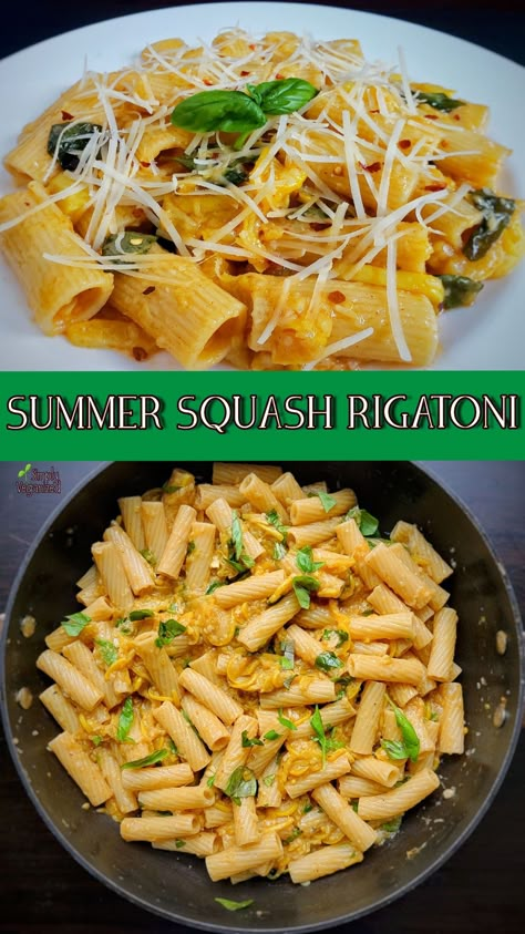 Sunburst Summer Squash Recipes, Yellow Squash Pasta Sauce, Summer Squash Mac And Cheese, Zucchini And Yellow Squash Recipes Pasta, Summer Squash Pasta Recipes, Yellow Squash Pasta Recipes, Squash And Spinach Recipes, Vegan Summer Squash Recipes, Summer Squash Recipes Healthy