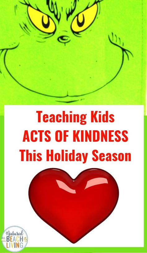 Teaching Kids Acts of Kindness, Random Acts of Kindness Ideas, You'll find tons of easy ways you can teach kids random acts of kindness. Kindness Activities for Kids during the holidays and all year long. Random Acts of Kindness Ideas for Kids, #randomactsofkindnessideas #grinch #randomactsofkindness #christmas Holiday Kindness Activities, Classroom Grinch Instead Of Elf, Grinch Inch By Inch Classroom, Kindness Grinch Classroom, Christmas Kindness Activities, Grinch Kindness Challenge, Random Acts Of Kindness Ideas For Kids, Christmas Counseling Activities For Kids, Random Acts Of Kindness Ideas For School