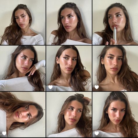 Selfie Collage Aesthetic, Selfie Poses Aesthetic, Selfie Collage, Pose Inspo Instagram, Miami Makeup, Aesthetic Instagram Accounts, Aesthetic Selfie, Poses Aesthetic, Selfie Pose