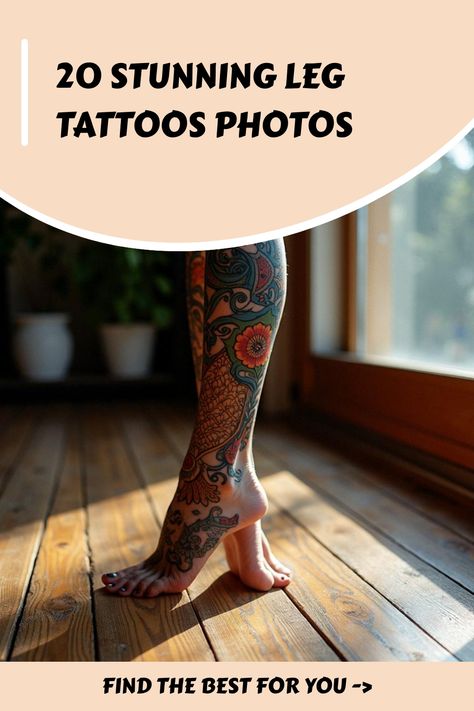 20 Stunning Leg Tattoos Photos Back Of Knees Tattoos, Female Tattoo Leg Sleeve, Leg Tattoos To Cover Veins, Garden Leg Tattoo, Leg Tattoo Placement Ideas, Half Leg Sleeve Tattoo, Womens Leg Tattoo, Tattoos Calf, Leg Tattoo Placements